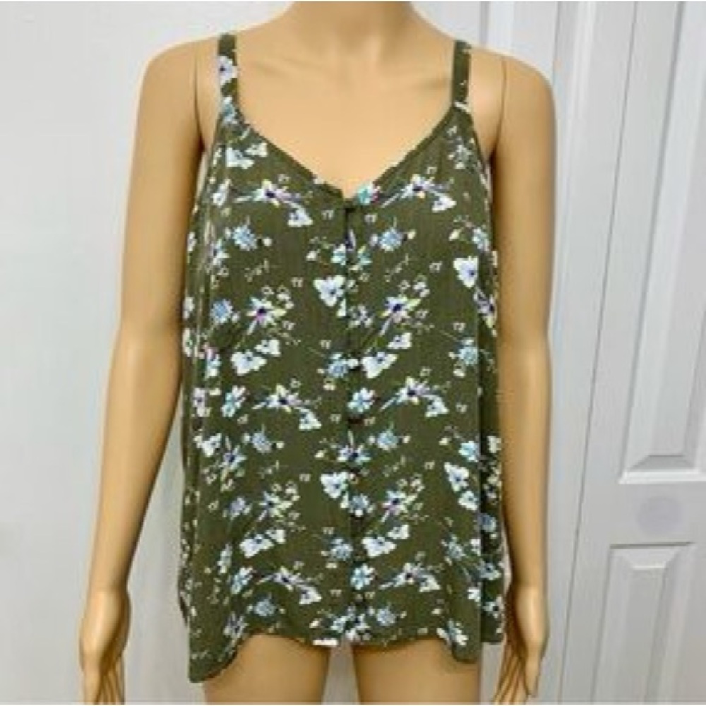 💚 3/$15 Sonoma Black Floral Camisole Top